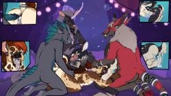 16:9 2018 4k absurd_res accessory anal anal_sex animal_genitalia animal_penis anthro anthro_on_anthro anthro_penetrated anthro_penetrating anthro_penetrating_anthro antlers anus artimus_(character) asmodeus_(character) ass balls barbell_piercing black_body black_fur black_hair black_sclera blue_eyes blue_penis bodily_fluids brown_body brown_fur brown_hair canid canid_demon canine cherno_(sarkethus) close-up cloven_hooves collar colored_cum countershade_balls countershade_butt countershade_genitalia countershade_neck countershade_tail countershade_torso countershading cum cum_from_ass cum_in_ass cum_in_mouth cum_inside cum_on_butt cum_on_ground cum_on_tail cutaway deer demon detailed_background dragon dripping ear_piercing ear_ring ear_stud emerson_(edef) equid equine equine_genitalia equine_penis erection facial_hair facial_piercing fur furgonomics furry-specific_piercing gauged_ear genital_fluids genitals goatee grey_body grey_fur grey_hair group hair hand_on_head hellhound hi_res hooves horn horn_piercing horn_ring_(piercing) humanoid_genitalia humanoid_penis hyena jewelry kneeling leaking_cum lying male male/male male_anthro male_penetrated male_penetrating male_penetrating_male mammal mane markings meldritchhorror misterrius_(character) monster mythological_canine mythological_creature mythological_equine mythological_scalie mythology nipple_barbell nipple_piercing nipples nose_piercing nose_ring nude nude_anthro nude_male on_front on_side open_mouth penetration penile penile_penetration penis penis_in_ass penis_in_mouth piercing pink_penis precum precum_drip purple_eyes rainbow_cum red_body red_fur ring ring_piercing scalie sex slightly_chubby slightly_chubby_anthro slightly_chubby_male spots spotted_body spotted_fur spotted_hyena tail tail_accessory tail_jewelry tail_ring tan_body tan_fur teal_body teeth tongue tongue_out unicorn unusual_bodily_fluids unusual_cum unusual_genital_fluids widescreen