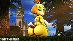 alternate_breast_size animal_crossing ass big_ass bisu_(doubutsu_no_mori) breasts cube_(animal_crossing) doubutsu_no_mori furry isabelle_(animal_crossing) nintendo shizue_(doubutsu_no_mori) sideboob source_filmmaker source_request superstreamteam year_request