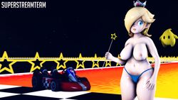 3d breasts luma mario_(series) mario_kart nintendo princess_rosalina rainbow_road source_filmmaker superstreamteam