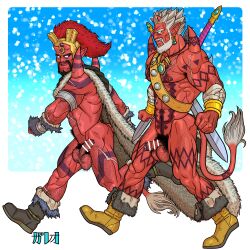 1:1 2boys abs artist_name balls bara beard beefy biceps big_areola big_balls blue_background blue_eyes boots bracelet breasts cape censor_bar censored censored_penis completely_nude daddy dangling_balls dilf dragon_quest dragon_quest_x earrings flaccid foreskin full_body galeoria_(pixiv) gay grey_eyes grey_hair hairy hairy_balls helmet hi_res horn humanoid hunk jewelry king_bagdr lada_ghat laugh leg_hair male male_only mature_male moustache muscles muscular muscular_arms muscular_legs muscular_male muscular_neck muscular_thighs navel necklace nude ogre_(dq10) old_male pecs penis pointless_censoring pointy_ears pubic_hair quadriceps red_body red_penis scar scar_on_arm scar_on_chest scar_on_leg scar_on_stomach shaking_penis sideburns six_pack snow snowing spiky_hair standing sword tail tail_hair tattoo tattoo_on_arm tattoo_on_belly tattoo_on_chest tattoo_on_legs tattoo_on_tail tattooed_arm tattoos_everywhere tough_guy triceps uncircumcised uncut unretracted_foreskin very_high_resolution walking weapon weapon_on_back white_border yaoi