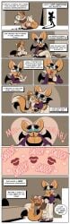 1boy 1girls bat_ears bat_girl bat_wings big_breasts breasts busty cleavage comic compilation curvy detective english_text female fox_boy glassfish jacket kissing lipstick magnifying_glass male midriff miles_tails_prower older_female_and_younger_male orange_fur panels rouge_the_bat smooch sonic_(series) sonic_the_hedgehog_(series) sunglasses_on_head tails tails_the_fox the_murder_of_sonic_the_hedgehog white_fur