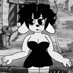 1920s animated anthro background betty_boop dog_ears dog_girl fercholito fleischer_studios fleischer_style_toon furry looking_at_viewer public_domain rubberhose tits_out twitter_link winking_at_viewer