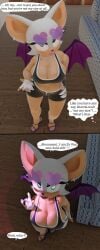 3d 3d_(artwork) 3d_model anthro artist_request bat big_breasts cleavage dialogue earrings female fingerless_gloves glasses high-angle_view hips looking_at_viewer midriff mobian mobian_(species) mobian_bat navel navel_piercing nottanj pov rouge_the_bat rouge_the_bat_(nottanj) rouge_the_bat_(riders) rouge_the_rider sega shortstack size_difference sonic_(series) sonic_adventure_2 sonic_the_hedgehog_(series) sports_bra sportswear wide_hips