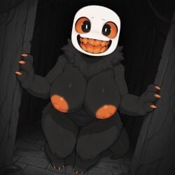 1anthro 1girls ai_generated anthro big_breasts black_body black_fur civitai curvy curvy_female die_of_death_(roblox) female female_anthro female_focus female_only female_pursuer_(die_of_death) genderswap_(mtf) huge_breasts monster monster_girl neck_fur orange_claws orange_sclera orange_teeth pursuer_(die_of_death) request requested roblox roblox_game rule_63 sagging_breasts sharp_claws sharp_teeth slightly_chubby slightly_chubby_anthro slightly_chubby_female solo solo_female solo_focus white_head