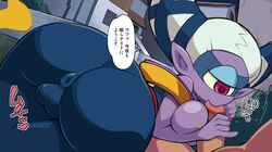 1boy anus ass breasts censored cyclops fellatio female fuumin insomni level-5 medium_breasts monster_girl nipples penis purple_skin pussy youkai youkai_watch yōkai