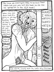 + 1boy 2016 anthro black_and_white canine comic cum dialogue drugs english_text fur male male_only mammal monochrome nude open_mouth penis solo teeth text tongue triadfox white_fur wolf