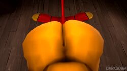 2016 3d aircraft airplane animated ass canine darksorm fox furry huge_ass humanoid hyper male mammal solo sonic_(series) source_filmmaker tails twerking