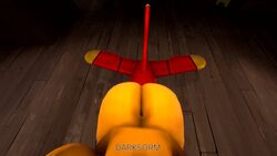 2016 3d aircraft airplane animated ass canine darksorm fox furry huge_ass humanoid male mammal solo sonic_(series) tails twerking