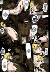 colored comic cum dickgirl english_text female freya_(mikoyan) full_colour futa_on_female futanari i_will_love_you_equal_to_the_number_of_scales_that_i_have! intersex interspecies kukuru_(mikoyan) lamia mikoyan monster_girl scalie snake snake_futa speech_bubble text tomboy uncensored