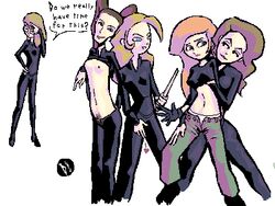 chrissy_(jasb) d! disney english_text female female_only gif human jay_and_silent_bob justice justice_(jasb) kim_possible kimberly_ann_possible missy_(jasb) multiple_girls nipples sissy_(jasb) static_gif straight_hair text