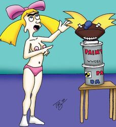 2005 color female female_only helga_pataki hey_arnold! human nickelodeon nipples solo