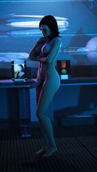 1futa 3d areolae balls breasts curvy erect_nipples erection futa_only futa_sans_pussy futanari giallo1972 intersex mass_effect medium_breasts miranda_lawson nipples nude penis realistic solo source_filmmaker standing thinking uncensored