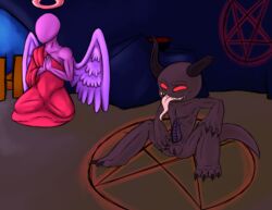 angel binding cuntboy cuntboy_sans_balls demon fantasy gabriel_(the_binding_of_isaac) herm hermaphrodite intersex love male maleherm monk multi_genitalia penis pussy rebirth ritual satanic siedas the_adversary_(the_binding_of_isaac) the_binding_of_isaac