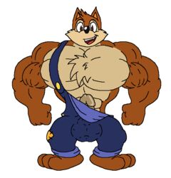 5926832yairo_(artist) big_muscles canine clothing erection male male_only mammal muscular penis solo wolf wuffle wuffle_(webcomic)