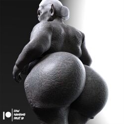 3d 3d_(artwork) ass back chubby chubby_female daz3d daz_3d daz_studio elderly female female_only gilf goblin goblin_female granny gray_hair large_ass lowhangingfruit3d_(artist) mature_female old older_female pinup thick_thighs wide_hips