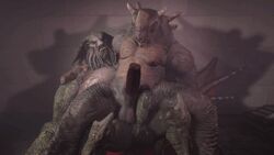 3d animated grux male mammal paragon penis rampage rhinoceros yaoi