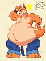 canine clothing male mammal slightly_chubby solo tanookicatoon tanookicatoon_(artist) vore wolf wuffle wuffle_(webcomic)