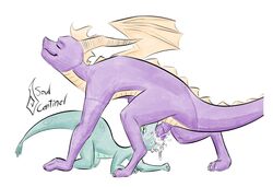 anthro blush brown_hair disney dragon duo female feral hair hat horn loch_ness_monster male marine nessie nessie_(disney) open_mouth penetration penis scales scalie soulcentinel spyro spyro_the_dragon straight the_ballad_of_nessie tongue video_games wings