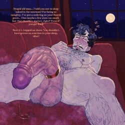1boy 1male balls ballsack big_penis closed_eyes cock cock_ring commentary couch dick digital_drawing_(artwork) digital_media_(artwork) drooling english english_commentary english_text exhibitionism facial_hair floppy_cock floppy_erection floppy_old_man_cock grey_hair greying_temples hairy hairy_balls hairy_legs hairy_male idiot male male_focus male_only moon moonlight moustache mr_shrink naked narration night night_sky old_male old_man old_man_adams older_male pecker_tracks penis penis_out penis_ring pent_up pent_up_cock precum_drip precum_pooling precum_puddle precum_string ready_for_sex receding_hairline saliva saliva_drip saliva_on_chin saliva_trail scars sleeping sleeping_naked sleeping_nude solo_focus solo_male stars testicles throbbing_penis unaware unaware_exhibitionist veins_on_balls veins_on_cock veins_on_dick veins_on_penis veiny_balls veiny_cock veiny_penis veiny_testicles wrinkles