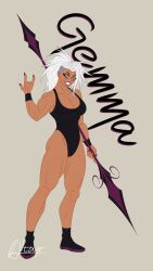 1girls 2024 5_fingers artistaltair athletic athletic_female big_breasts breasts female fingernails gemma_(artistaltair) muscle muscle_girl muscles muscular muscular_arms muscular_female muscular_girl muscular_legs muscular_thighs original original_art original_artwork original_character shaved_side shoes spear tagme tagme_(artist) tagme_(character) tied_hair tight_clothes tight_clothing tight_fit tights weapon white_hair yellow_eyes