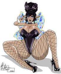 big_breasts bunny_girl bunnysuit dae fanart leotard pixie tiny_pixie_dae tinypixiedae vtuber vtuberfanart vtubers
