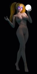 1girls 2018 3d alison_blaire barefoot big_breasts blonde_hair breasts dazzler female marvel nipples nude sailmaster-seion solo twintails x-men