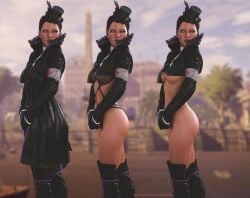 deviantstar12 female solo breasts nipples red_hair short_hair ass big_ass lucy_thorne assassin's_creed_(series) ubisoft underboob tophat 1girls 3d