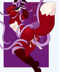 absurd_res anthro black_body black_ears black_fur black_nose black_paws canid canine digital_media_(artwork) floppy_ears fluffy fluffy_tail fox fur hair hi_res inner_ear_fluff jesam_(jesam) mammal midair multicolored_body multicolored_fur nerukonyan nonbinary_(lore) nude oral oral_penetration penetration purple_eyes red_body red_fox red_fur red_hair solo tail tentacle tentacle_in_mouth tentacle_penetration trans_(lore) trans_woman_(lore) true_fox tuft white_body white_fur white_inner_ear_fluff
