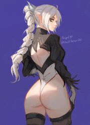 1girls 5:7 angel_art angelillust ass ass_up ass_visible_through_thighs backless_leotard backless_outfit baldur's_gate baldur's_gate_3 big_ass black_leotard blue_eyes braid braided_hair bubble_ass bubble_butt cosplay crossover_cosplay dungeons_and_dragons fat_ass female female_only halfheartxi large_ass leotard long_hair multicolored_leotard nier nier:_automata nier_(series) shadowheart suggestive suggestive_pose thick_ass thick_legs thick_thighs thunder_thighs thunderthighs white_hair white_leotard wide_hips wide_thighs yorha_2b_(cosplay)