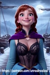 1girls ai ai_generated animated anna_(frozen) bare_breasts blue_eyes breasts cartoon dancing disney disney_princess female female_only frozen_(disney) frozen_(film) frozen_2 fully_nude nsfw nudity red_hair sexy_pose shaved_pussy tagme unrealreelz video