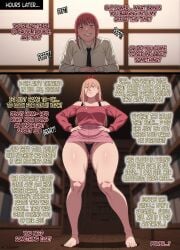 2girls ai_generated ai_xxxpert almost_caught barefoot blunt_bangs blush boss_and_employee boss_and_subordinate braid braided_hair braided_ponytail chainsaw_man clothing comic cuckquean demon_girl demon_horns desk dialogue dominant dominant_female domination english_text female female_only femdom high_resolution horns implied_cunnilingus indoors light-skinned_female light_skin long_hair makima_(chainsaw_man) multiple_girls necktie office office_lady offscreen_character power_(chainsaw_man) red_hair ringed_eyes shirt sitting skimpy skimpy_clothes stealth story talking talking_to_another talking_to_partner text uncensored unusual_pupils url walk-in watermark web_address yellow_eyes