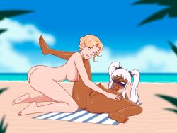 2girls ahe_gao anoneysnufftan anus applying_sunscreen asphyxiation ass beach beach_towel blonde_hair blue_eyes blurry_background blush blushing_profusely breasts castlevania crossover embarrassed embarrassed_nude_female eyepatch eyes_rolling_back female female_only foliage humiliation imminent_death killer_lotion lotion mascara_tears massage mind_break murder nail_polish nipples nude nude_beach ocean oil oiled on_back one_leg_up orgasm penalty_game peril purple_blush pussy rubbing sand seaside senran_kagura shiny_skin short_hair sinfulline sky snuff suffocation summer sunbathing sunscreen sypha_belnades tan tanned tanned_female tanned_skin tanning tongue tongue_out towel twintails water white_hair yagyuu_(senran_kagura)