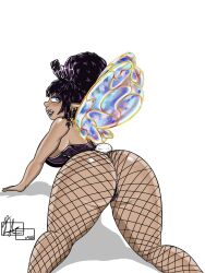 ass ass_focus big_breasts bunny_girl bunnysuit dae fanart leotard pixie tiny_pixie_dae tinypixiedae vtuber vtuberfanart vtubers