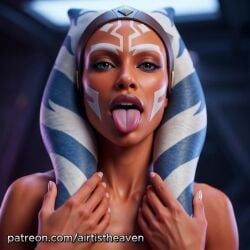 ahsoka_tano ai_generated alien alien/human alien_girl alien_humanoid animated ass ass_focus athletic bikini bikini_bottom bikini_top blue_eyes bra clone_wars close-up close_up closeup female female_only fit high_resolution highres jedi jedi_padawan looking_at_viewer looking_back orange_body panties patreon star_wars star_wars:_ahsoka tagme thong togruta underwear video