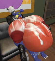 3d after_sex big_breasts breasts cleavage cum cum_all_over cum_between_breasts cum_between_thighs cum_in_pussy cum_inside cum_on_body cum_on_breasts cum_on_legs cum_on_lower_body cumflated_belly cumflation ferialexonar furry garchomp huge_breasts humanoid hyper_belly hyper_breasts hyper_cum hyper_cumflation hyper_stomach_deformation nipples tagme thick_thighs wide_hips