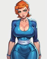1girls ai_generated ben_10 cameltoe cartoon_network cleavage curvy erect_nipples female ginger ginger_female ginger_hair green_eyes green_eyes_female gwen_tennyson huge_areolae huge_ass huge_breasts nai_diffusion orange_hair orange_hair_female puffy_nipples realistic red_hair red_hair_female red_head redhair redhead redhead_female saucy_trove short_hair short_hair_female stable_diffusion thick_lips voluptuous wide_hips