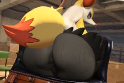 1girls absurd_res anthro anthrofied ass ass_focus big_ass black_body black_eyebrows black_fur braixen eyebrows female fox fur furry furry_only generation_6_pokemon inner_ear_fluff looking_at_viewer looking_back mammal multicolored_body multicolored_fur nintendo photo_manipulation photomorph pokémon_(species) pokemon presenting presenting_hindquarters pussy red_fur red_inner_ear_fluff red_tail roussil97 solo stick tail two_tone_tail video_games white_fur wide_hips yellow_ears yellow_fur yellow_tail