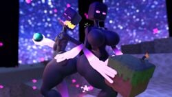 1boy 1girls 3d ass ass_to_ass big_ass big_breasts breasts bubble_butt dumptruck_ass enderman enderwoman female holding_object huge_breasts large_ass large_breasts little_cat massive_ass massive_breasts minecraft monster monster_boy monster_girl open_mouth