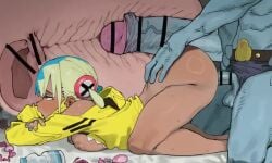 1boy 1boy1girl 1girls 2d 2d_animation animated areola areolae ass blonde_female blonde_hair blue_hair blue_nails blue_skin blush bottomless breasts breasts_out canari_(pokemon) canary_(pokemon) censor_bar censored censored_genitalia censored_penis censored_pussy color colored condom dark-skinned_female dark_nipples dark_skin doggy_style facemask filled_condom game_freak human_penetrated internal kairiky lonklink loop machamp male_pokemon male_pokemon/female_human mask multicolored_hair nail_polish nintendo nipples on_bed open_mouth penetration penile penile_penetration penis penis_in_pussy pokémon_(species) pokemon pokemon_(species) pokemon_legends:_z-a pokephilia sex sex_from_behind shorter_than_10_seconds shorter_than_30_seconds sound sound_effects tagme thrusting tongue tongue_out twintails used_condom veiny_penis video womb x-ray yellow_hair yellow_nails