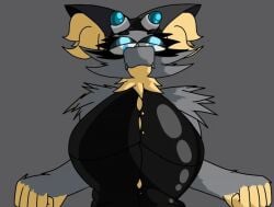 2d_animation animated anonymous_artist anthro breast_expansion breasts breasts_rip_destruction clothing dragon expansion female frame_by_frame fur furred_dragon furred_scalie glistening glistening_clothing latex leanne_crow_breasts_popping_out meme meme_reference mythological_creature mythological_scalie mythology rotoscoping scalie sia_(zeemid) solo torn_clothing