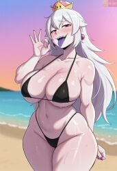 1girls 2026 2026s absurd_res absurd_resolution absurdres ai ai-created ai_art ai_assisted ai_generated arm_behind_back artist_logo artist_name athletic athletic_body athletic_female bangs beach beach_background beautiful beautiful_background beautiful_girl belly belly_button big_breasts bikini bikini_bottom bikini_top black_bikini black_bikini_bottom black_bikini_top black_eyelashes black_eyewear black_pupils black_string_bikini blush blush_lines blushed_face blushing_at_viewer blushing_female blushing_profusely boo_(mario) booette boosette breasts busty busty_female busty_girl clear_sky colored_nails crown curvaceous curvaceous_female curvaceous_figure curvy curvy_body curvy_female curvy_figure curvy_hips cute cute_expression cute_eyes cute_face cute_female ear ear_ring earring earrings exposed_belly exposed_legs exposed_thighs eyebrows eyelashes eyewear fellatio_gesture fellatio_invitation female female_focus female_only female_solo fringe front_view frontal_view girl girl_only glistening glistening_body glistening_boobs glistening_breasts glistening_eyes glistening_legs glistening_skin glistening_thighs gold_crown half-closed_eyes hand_behind_back headwear hi_res high_quality high_resolution highres huge_boobs huge_breasts humanoid humanoid_female large_boobs large_breasts legs long_hair looking_at_viewer luigi's_mansion luigi's_mansion_3 mario_(series) mario_bros mommy nail_polish nailpolish nails_painted new_super_mario_bros._u_deluxe nintendo nintendo_switch only_female open_eyes open_mouth open_mouth_tongue-out open_mouth_tongue_out open_smile oral_gesture oral_invitation pale pale-skin pale-skinned_female pale_body pale_skin pale_skinned_female princess_king_boo purple_eyes purple_nail_polish purple_nails purple_tongue sand sea seaside seductive seductive_body seductive_eyes seductive_look seductive_mouth seductive_smile self_upload sharp_teeth shiny shiny_body shiny_boobs shiny_breasts shiny_hair shiny_legs shiny_skin shiny_thighs sky slim_waist small_waist smile smiling smiling_at_viewer smooth_body smooth_legs smooth_skin smooth_thighs standing string_bikini string_bikini_bottom string_bikini_top sun sunset super_crown sweat sweatdrop sweating sweaty sweaty_belly sweaty_body sweaty_boobs sweaty_booty sweaty_breasts sweaty_face sweaty_thighs swimwear teeth teeth_showing teeth_visible the_g0at the_goat thick_thighs thighhighs thighs thin_waist tongue tongue_out tongue_out_open_mouth upper_teeth upper_teeth_only video_game_character video_games water watermark white_arms white_belly white_body white_boobs white_breasts white_eyebrows white_face white_hair white_hands white_legs white_sclera white_skin white_thigh_highs white_thighhighs woman_focus woman_only woman_solo young young_female