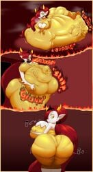 absurd_res ass ass_bigger_than_head ass_expansion belly big_ass big_breasts big_butt bone_imprints bones bones_in_belly bones_in_stomach breast_expansion breasts breasts_bigger_than_head bubble_butt butt_expansion dat_ass digestion disney fat_ass fatal_vore female female_pred hekapoo huge_ass huge_belly huge_breasts jackheretherealone multiple_prey skull skull_imprint skull_in_belly star_vs_the_forces_of_evil thick_thighs vore vore_belly