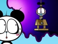 animal animal_penis animated censored_genitalia censored_penis cum female horny_panda human lobotomy_hayakawa love_doll male paizuri panda panda_no_inin pudding sm sound tagme tissue_box video