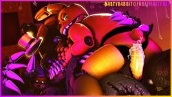 2boys anal_sex animatronic bear black_body claws cowgirl_position five_nights_at_freddy's five_nights_at_freddy's_4 fnaf gay_sex lagomorph male_only n4styr4bbit nightmare_(fnaf) open_mouth penetration rabbit spring_bonnie spring_bonnie_(fnaf) top_hat ursid yellow_body