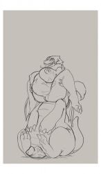 anal anal_vore anthro belly big_belly breasts dragonite duo female female_pred feral feral_prey fusion generation_1_pokemon generation_5_pokemon generation_7_pokemon genitals hi_res humanoid_genitalia james_howard male male_prey nintendo nipples penis pokemon pokemon_(species) pokemon_fusion salazzle sitting size_difference smaller_pred tongue tongue_out vore vulva zoroark