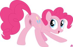 2016 absurd_res alpha_channel anus ass ass_up blue_eyes cum cutie_mark equine female feral friendship_is_magic hair hi_res horse kristal_candeo looking_back mammal my_little_pony one_eye_closed open_mouth open_smile pink_hair pinkie_pie_(mlp) pony porygon2z presenting presenting_hindquarters pussy simple_background smile solo transparent_background wet wink