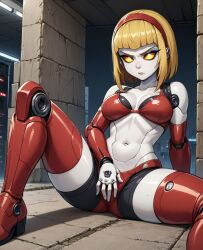 1girls ai_generated android courtney_gears ratchet_and_clank robot robot_girl rule34_diffusion(artist)