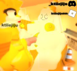 1boy1girl anus ass big_ass big_breasts boy breasts cone cone_hat furry furry_male girl ktiiejiju_(artist) ktiiejiju_(roblox) pussy roblox sex tail