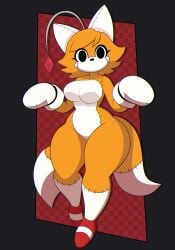 1girls 2025 art bage21 black_eyes black_nose breasts floating fox fox_ears fox_girl fox_tails looking_at_viewer metal_antenna no_mouth orange_fur orange_hair red_gem robot robot_girl rule_63 shoes solo solo_female solo_focus sonic_(series) sonic_r sonic_the_hedgehog_(series) sonic_the_hedgehog_shoes stitched stuffed_animal superbage tails_doll tailsko_doll thick_body thick_legs thick_thighs two_tails white_gloves