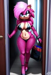 ai_generated ass breasts magenta_fur pink_hair pussy seductive seductive_look smile sonia_the_hedgehog sonic_(series) sonic_the_hedgehog_(series) sonic_underground